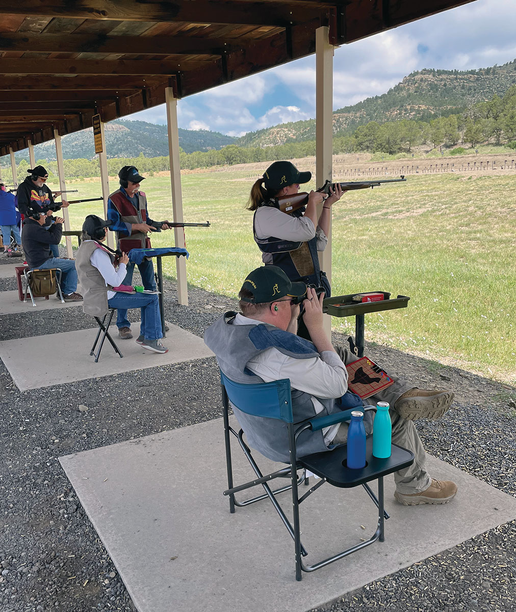 A lady from Australia on the firing line. By the way, she was a dead shot.